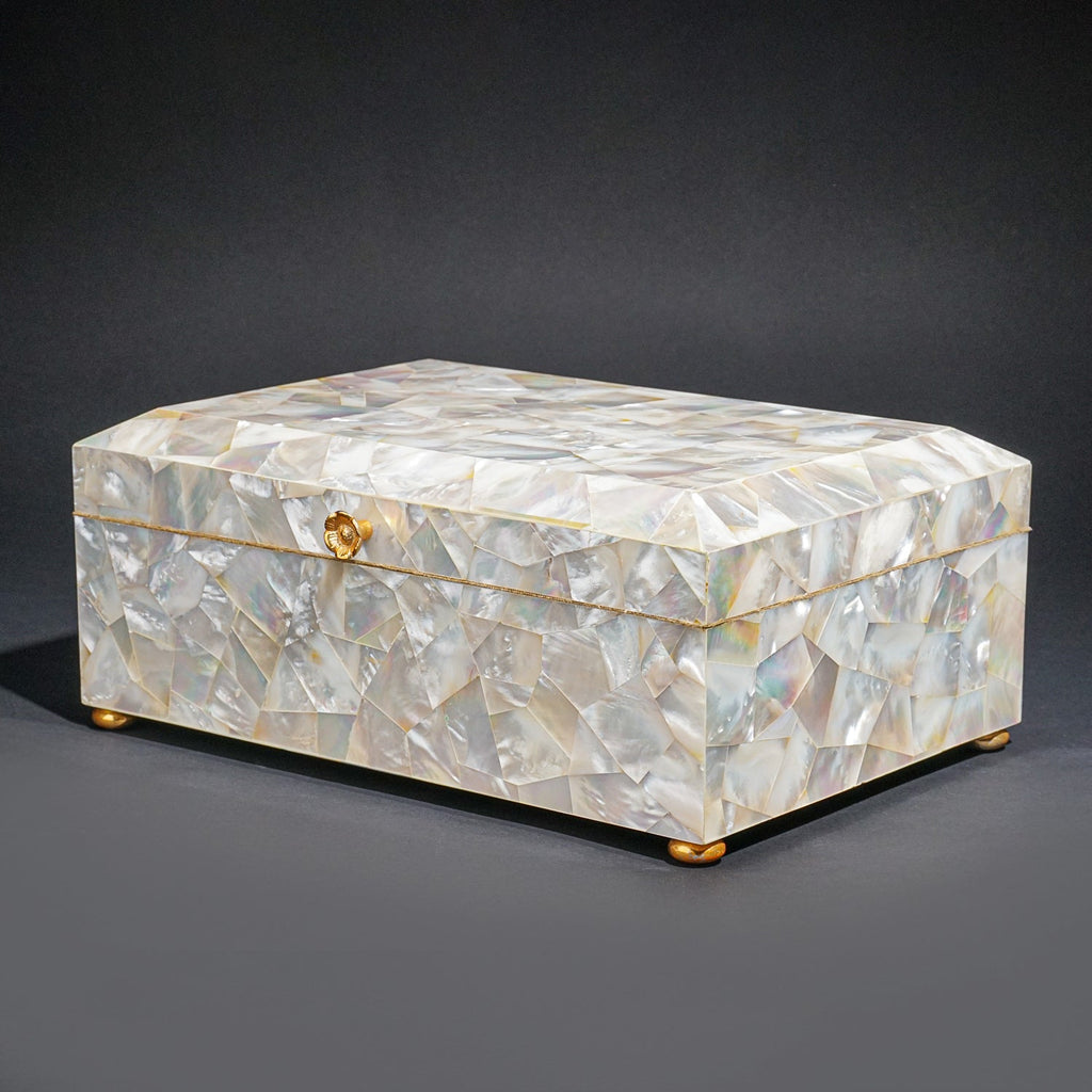 Genuine Large Mother of Pearl Jewelry Box (9.5 lbs)