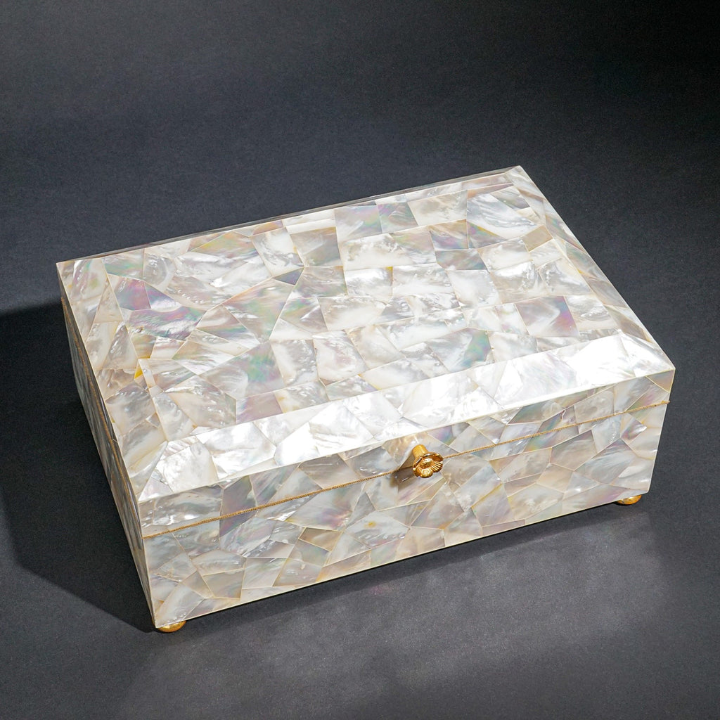 Genuine Large Mother of Pearl Jewelry Box (9.5 lbs)