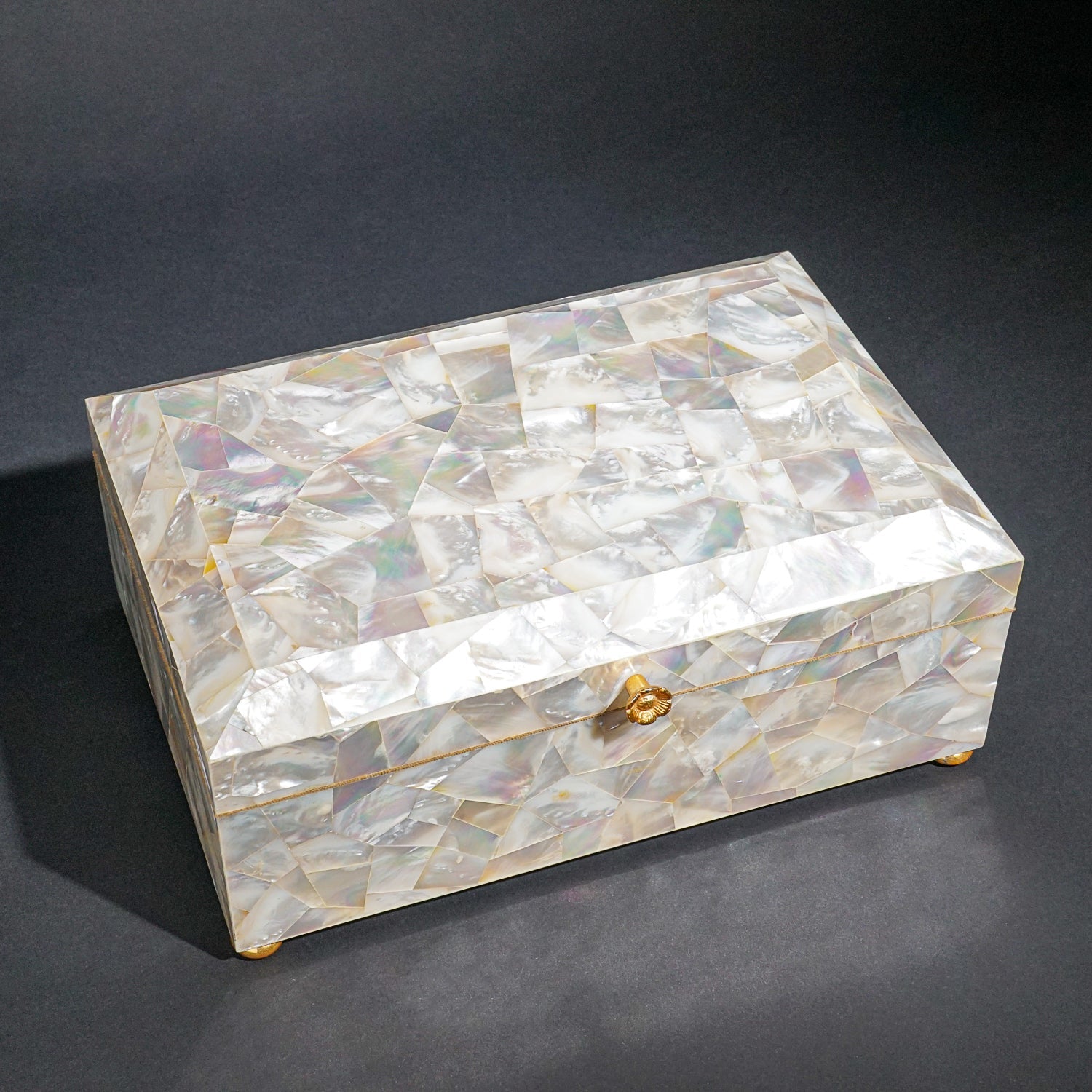 Genuine Large Mother of Pearl Jewelry Box (9.5 lbs)