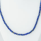 Genuine Lapis Lazuli Beaded Necklce (4mm)