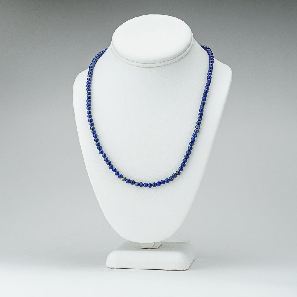 Genuine Lapis Lazuli Beaded Necklce (4mm)