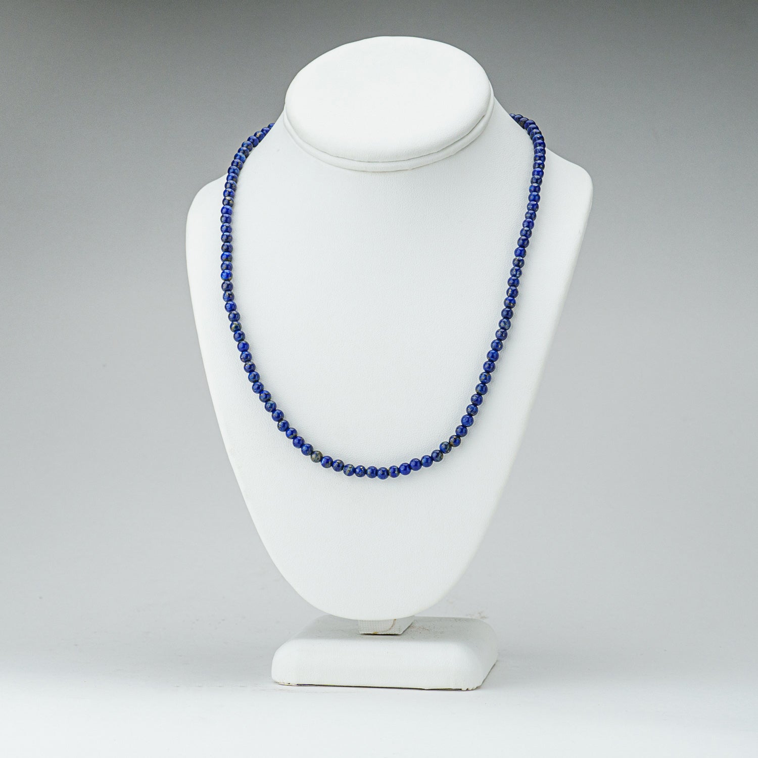 Genuine Lapis Lazuli Beaded Necklce (4mm)