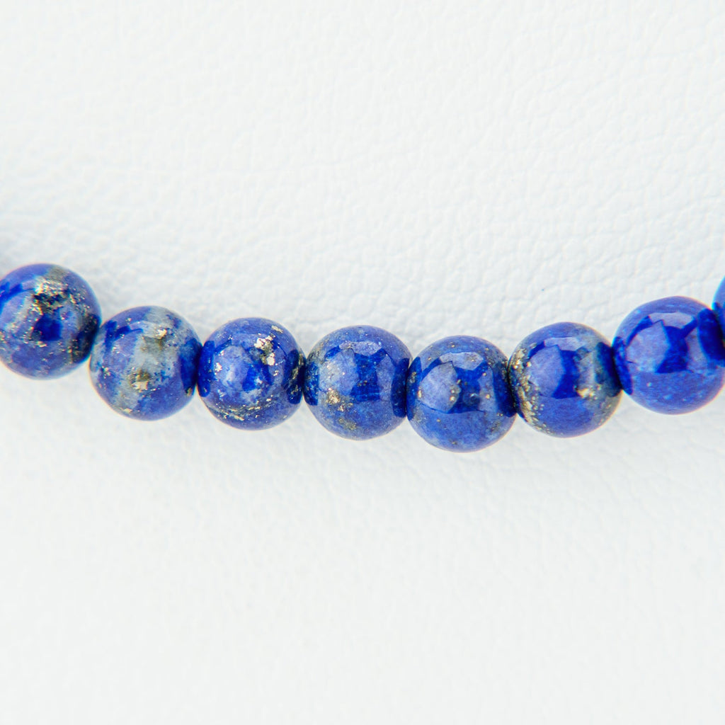 Genuine Lapis Lazuli Beaded Necklce (4mm)