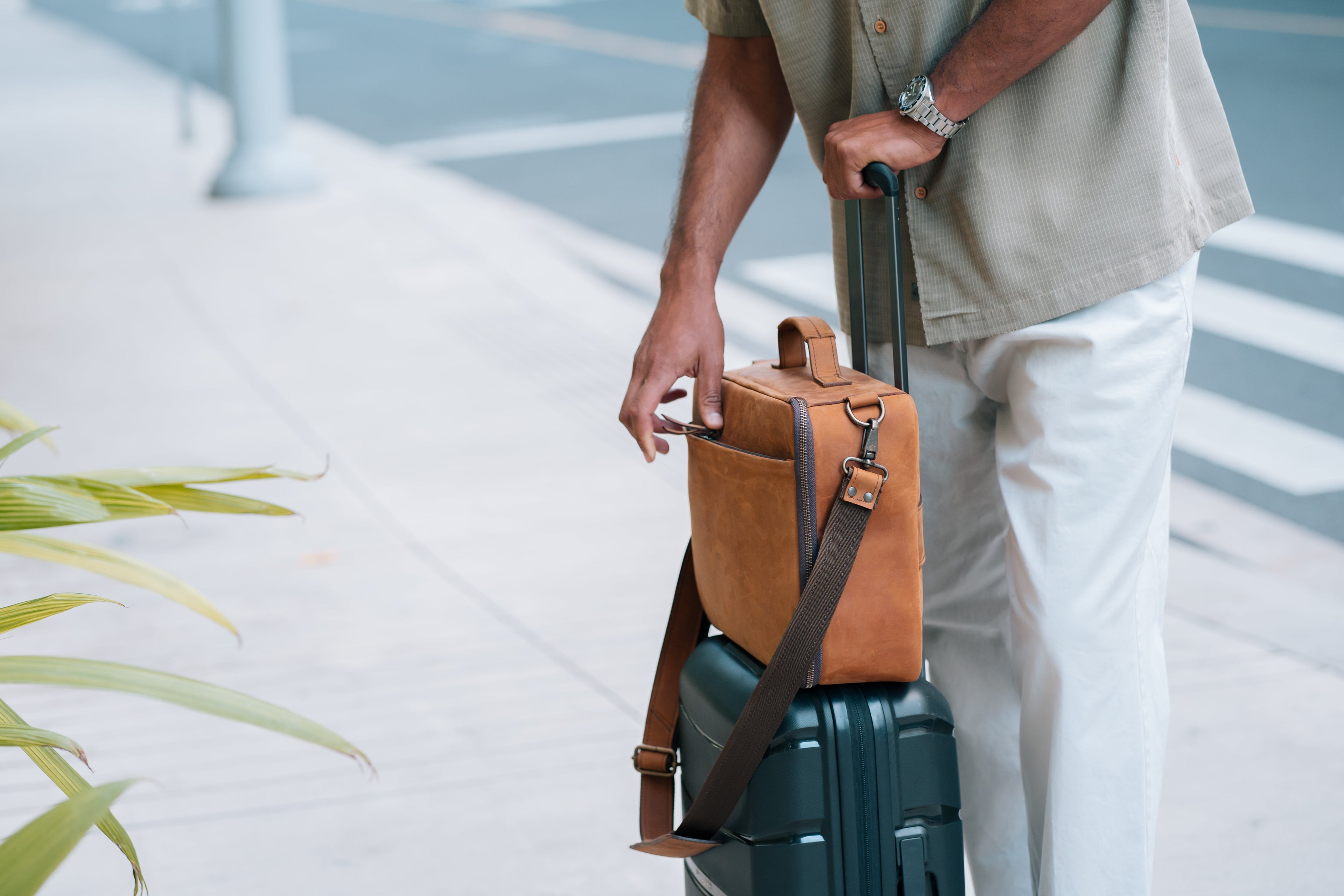 Leather CPAP Travel Bag