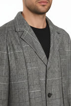 Kiton Prince of Wales Cashmere Button Down Overcoat