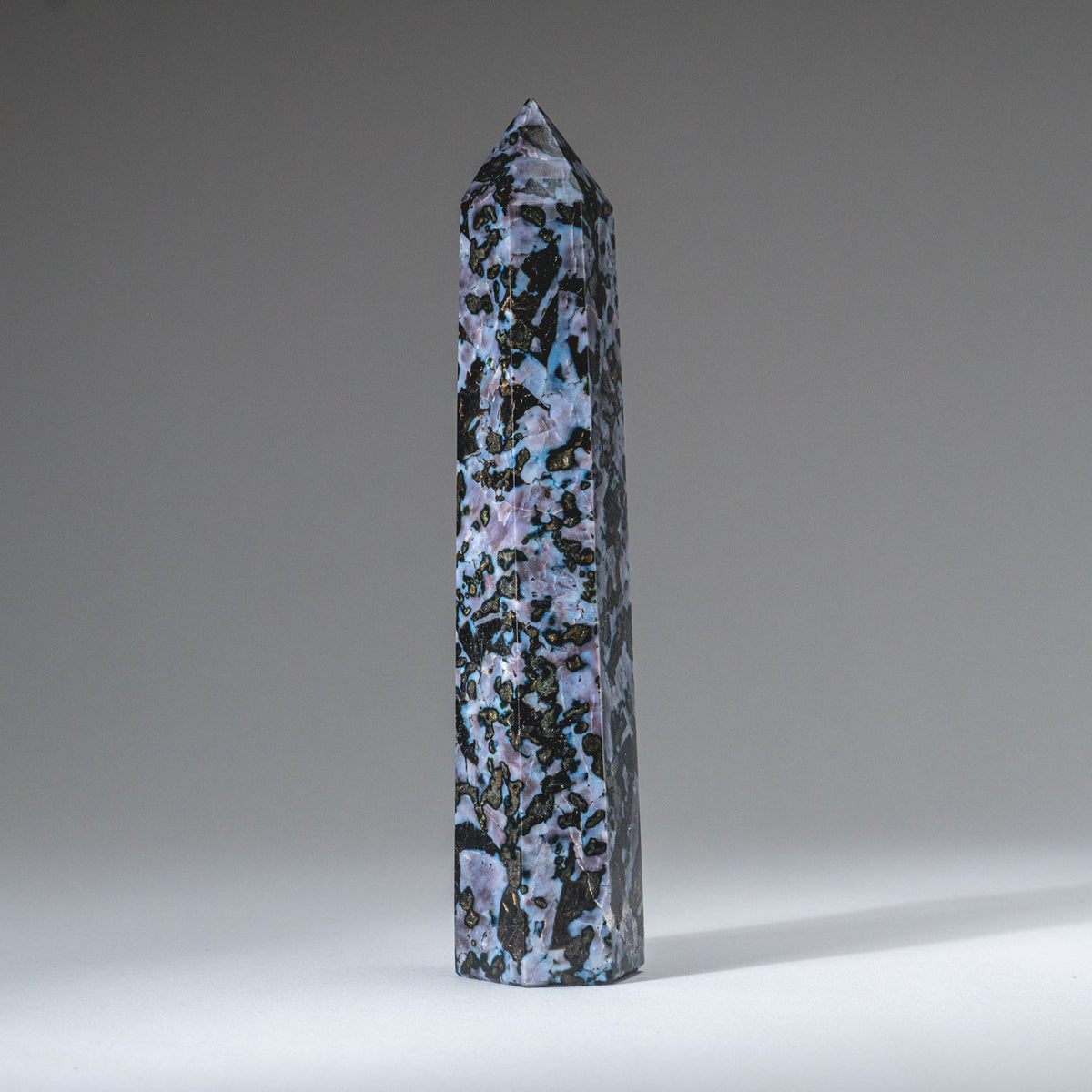 Genuine Polished Indigo Gabbro Point from Madagascar