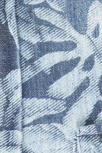 Sartorio Floral Denim Snap Button Cotton Overshirt