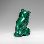 Genuine Polished Malachite Owl Carving (149.3 grams)