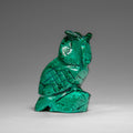 Genuine Polished Malachite Owl Carving (170 grams)