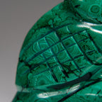 Genuine Polished Malachite Owl Carving (170 grams)