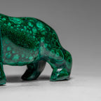 Genuine Polished Malachite Rhino Carving (196.6 grams)