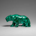 Genuine Polished Malachite Panther Carving (242.2 grams)