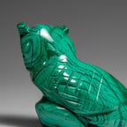 Genuine Polished Malachite Owl Carving (298 grams)