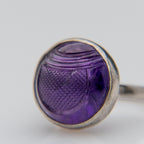 Amethyst Gemstone Sterling Silver Ring (Size 6 3/4)