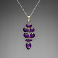 Sterling Silver Amethyst Gemstone Pendant with 18" Sterling Silver Chain