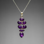 Sterling Silver Amethyst Gemstone Pendant with 18" Sterling Silver Chain