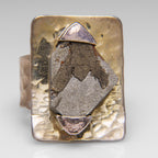 Genuine Seymchan Meteorite Ring in Sterling Silver