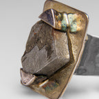 Genuine Seymchan Meteorite Ring in Sterling Silver