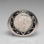Genuine Seymchan Meteorite Ring in Sterling Silver (Size: 9 3/4)