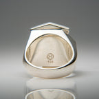 Genuine Turquoise Sterling Silver Men's Ring (Size 10)
