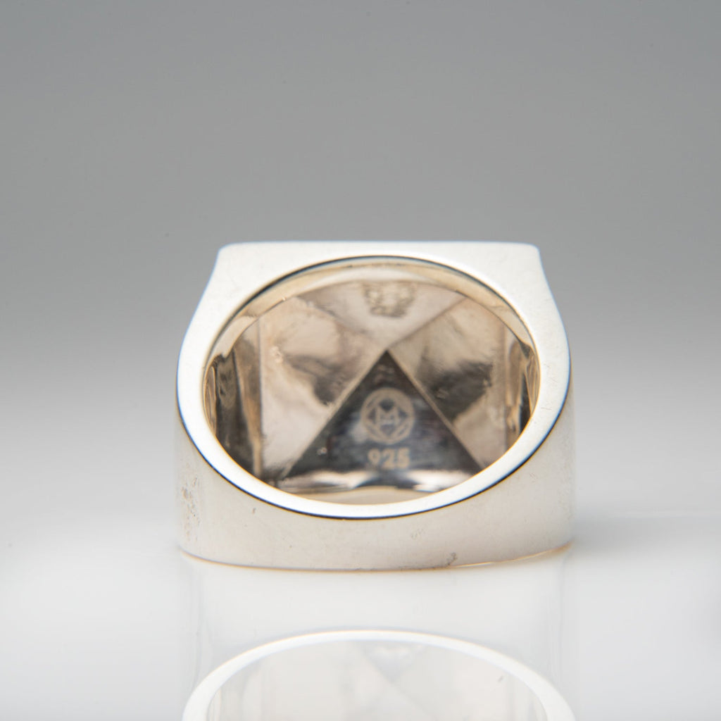 Genuine Lapis Lazuli Sterling Silver Men's Ring (Size 10)