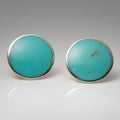 Genuine Turquoise Sterling Silver Cufflinks