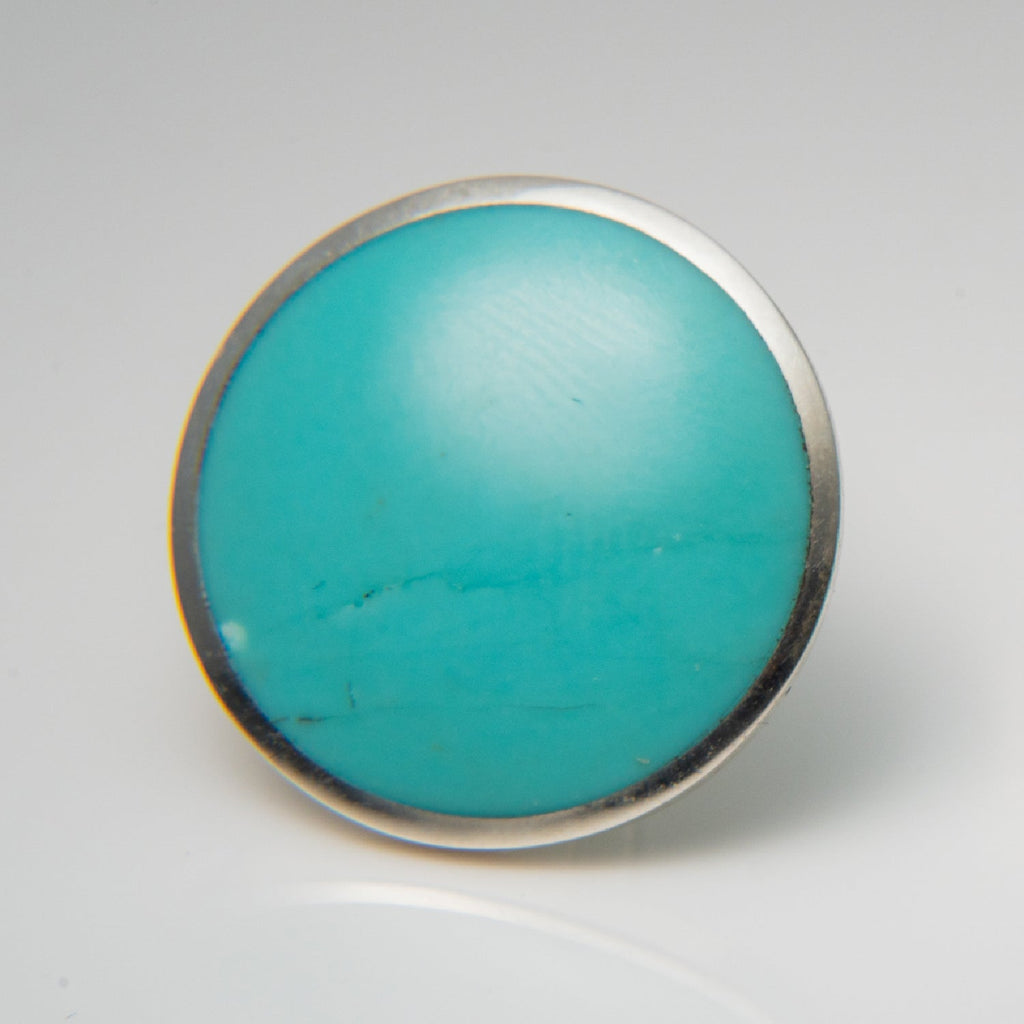 Genuine Turquoise Sterling Silver Cufflinks