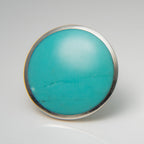 Genuine Turquoise Sterling Silver Cufflinks