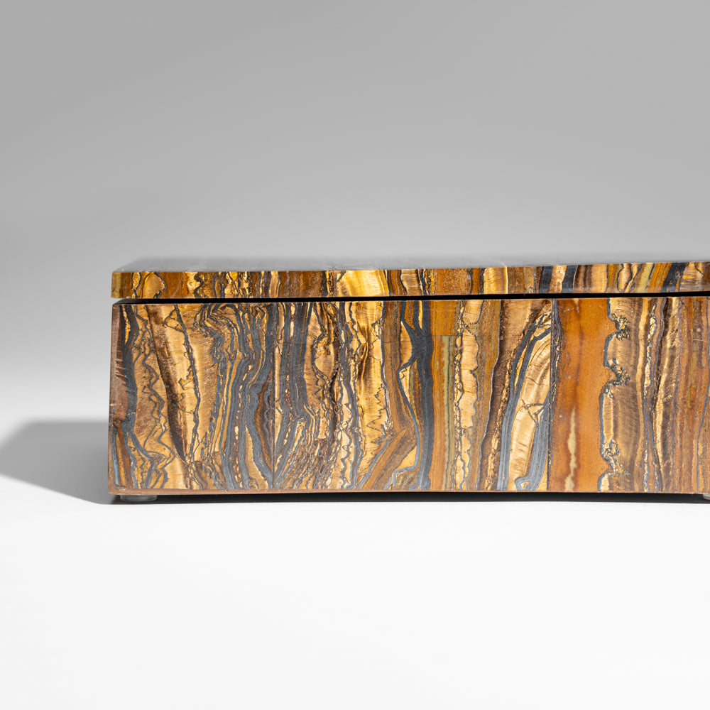 Genuine Polished Tiger's Eye Jewelry box