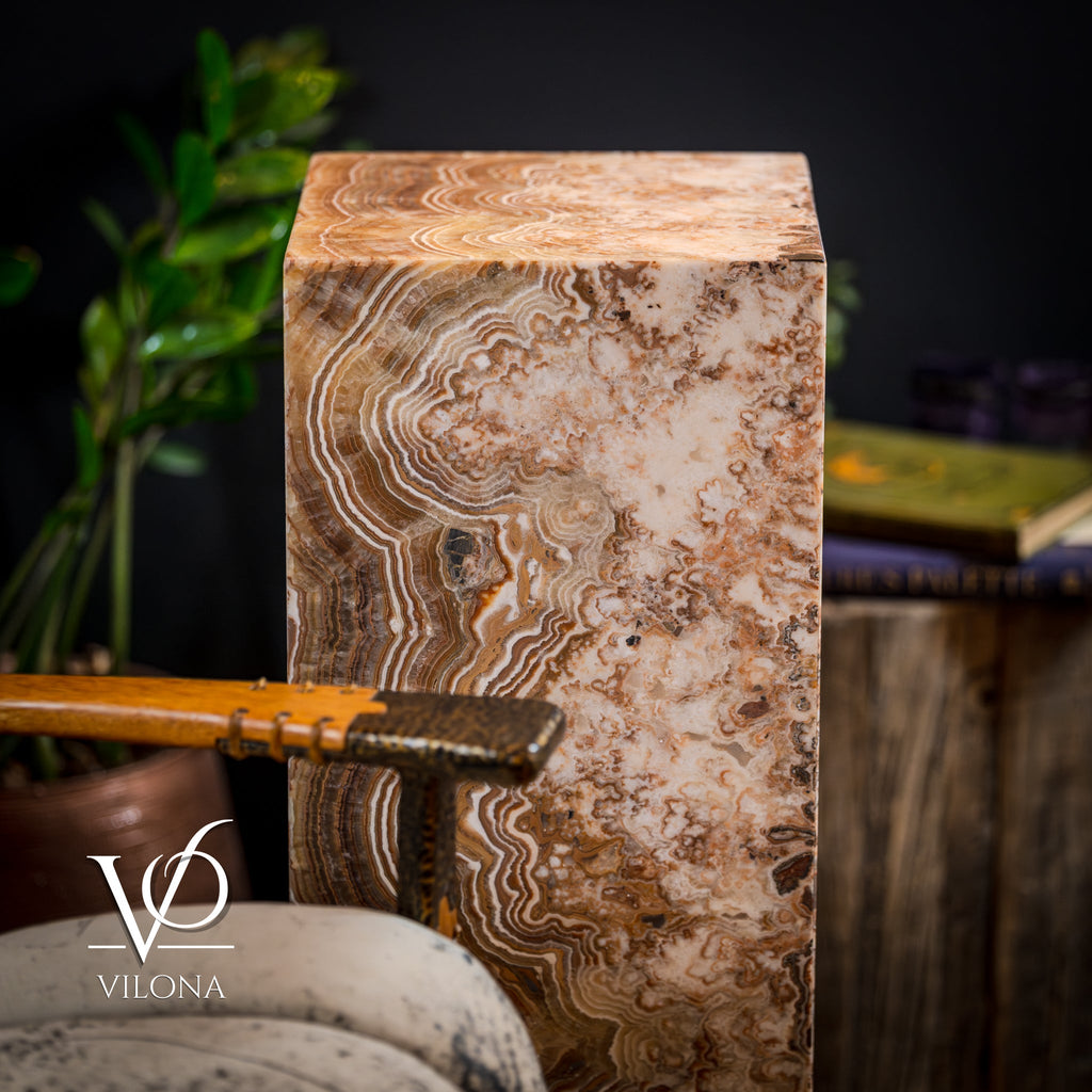 Honeycomb Onyx Floor Lamp -Exotic - Small - 32” H x 12"W - Square - #2