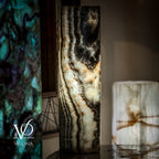 Tangerine Onyx Table Lamp - 20" Tall x 5.5" Diameter - (Medium #29)