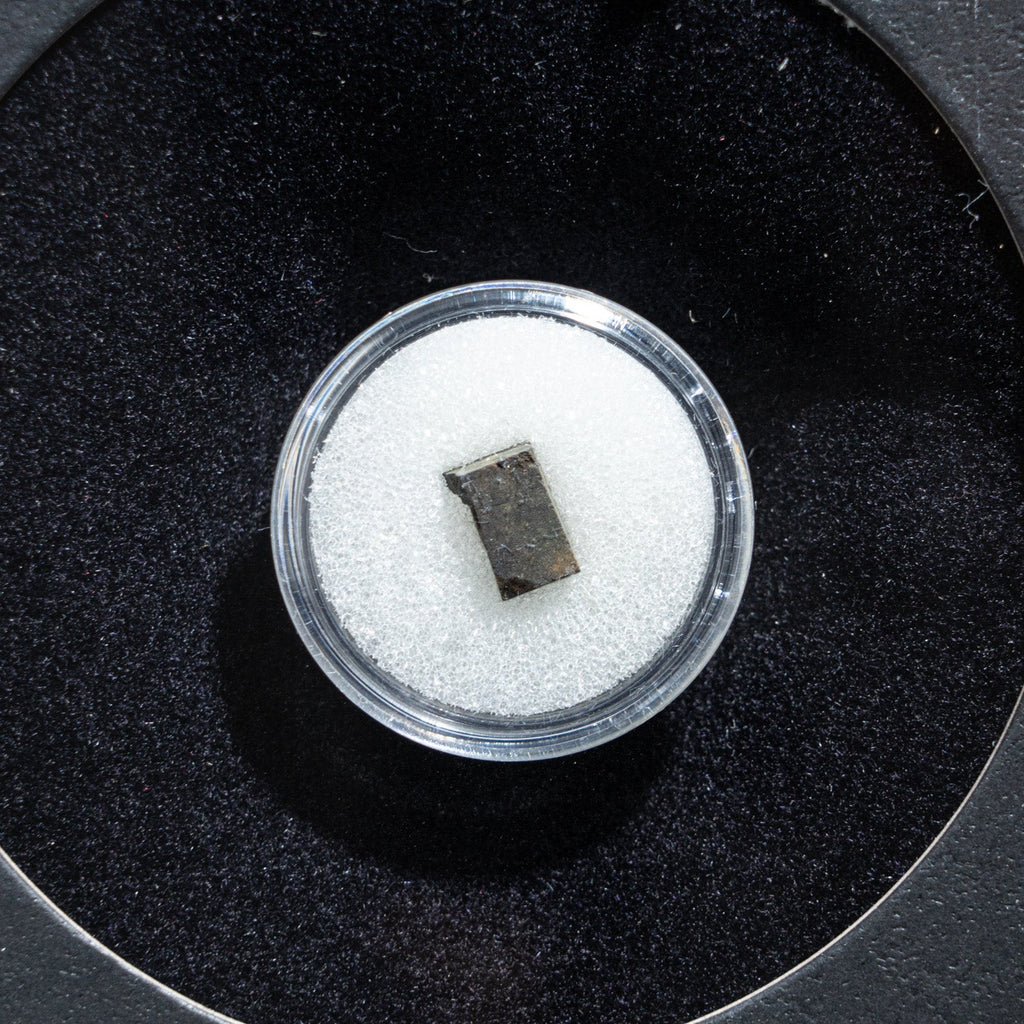 Genuine Tassédet 004 (Tchifaddine) Meteorite in Glass Display Box (Collision in Space)