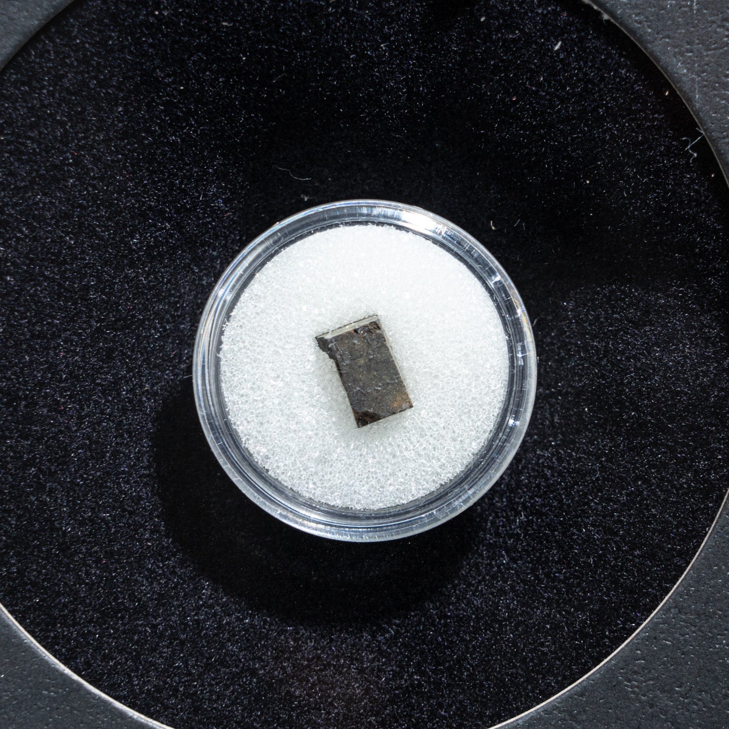 Genuine Tassédet 004 (Tchifaddine) Meteorite in Glass Display Box (Collision in Space)