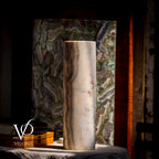 Onyx Table Lamp - Divina Claire 19.5" Tall, x 5.75" Diameter (Medium #2)