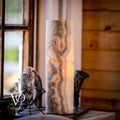 Onyx Table Lamp - Divina Claire 19.5" Tall, x 5.75" Diameter (Medium #2)