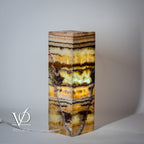 Aqua Onyx Square Table Lamp - 18" Tall, x 6"x 6" Square (Small #64)