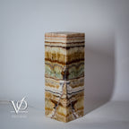 Aqua Onyx Square Table Lamp - 18" Tall, x 6"x 6" Square (Small #64)