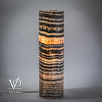 Tangerine Onyx Table Lamp - 20" Tall, x 5.5" Diameter - (Medium #14)