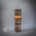 Tangerine Onyx Table Lamp - 20" Tall, x 5.5" Diameter - (Medium #14)