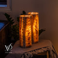 Sahara Onyx - 12" Tall, x 4.5" Diameter (Small Table Lamp Pair #1)