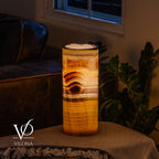 Honeycomb Onyx - 12" Tall, x 4.5" Diameter (Small Table Lamp #1)