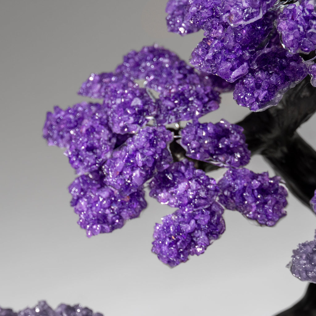 Custom Designed - Genuine Amethyst Clustered Gemstone Tree on Amethyst Matrix (The Protection Tree)