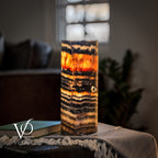 Tangerine Onyx - 12" Tall, x 4.5" Diameter (Small Table Lamp #1)