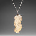 Genuine Libyan Desert Glass Pendant (10.4 grams) with 18" Sterling Silver Chain