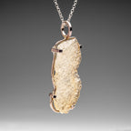 Genuine Libyan Desert Glass Pendant (10.4 grams) with 18" Sterling Silver Chain