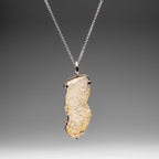Genuine Libyan Desert Glass Pendant (10.4 grams) with 18" Sterling Silver Chain