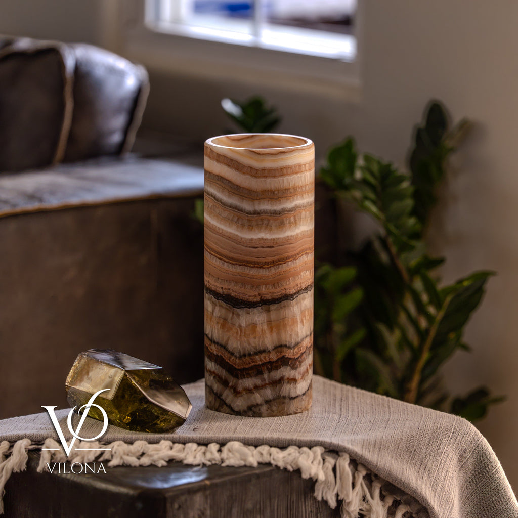 Sahara Onyx - 12" Tall, x 4.5" Diameter (Small Table Lamp #2)