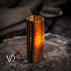Tangerine Onyx - 12" Tall, x 4.5" Diameter (Small Table Lamp #2)