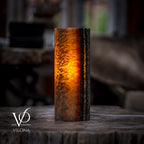 Tangerine Onyx - 12" Tall, x 4.5" Diameter (Small Table Lamp #2)