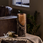 Tangerine Onyx - 12" Tall, x 4.5" Diameter (Small Table Lamp #4)